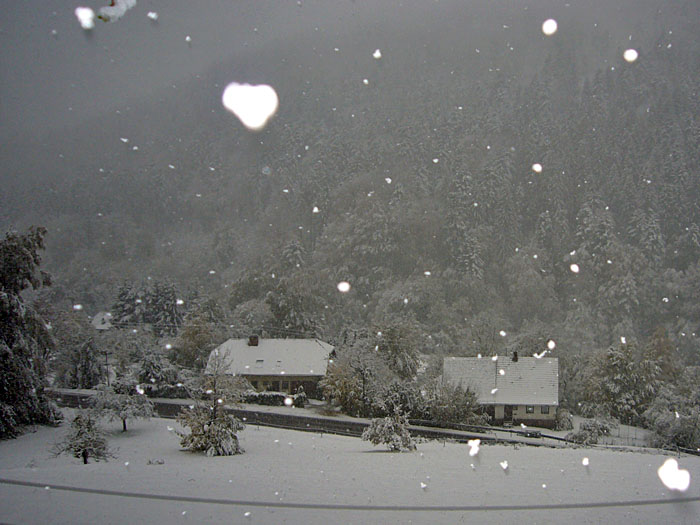 Der Schnee weht mir nun ins Gesicht ...