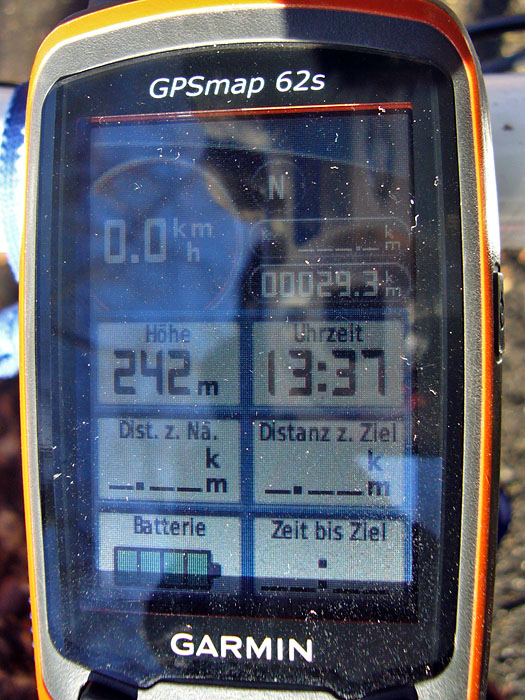 Nach 29 km Fahrstrecke, habe ich die 7.000 km im Jahre 2012 erreicht ;-)