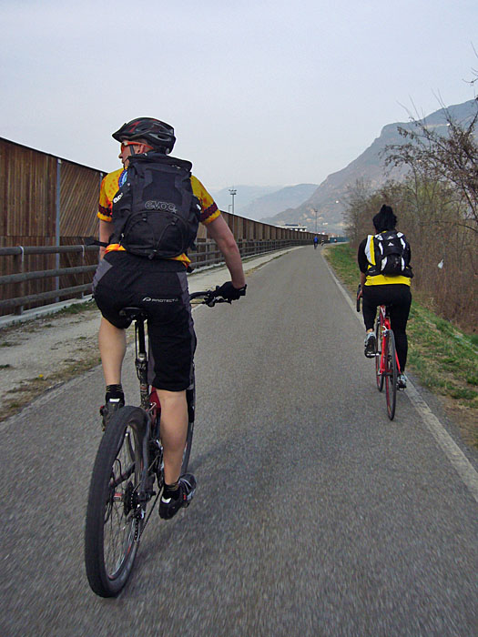 Bj&ouml;rn und Maria L. auf dem Etschtal-Radweg