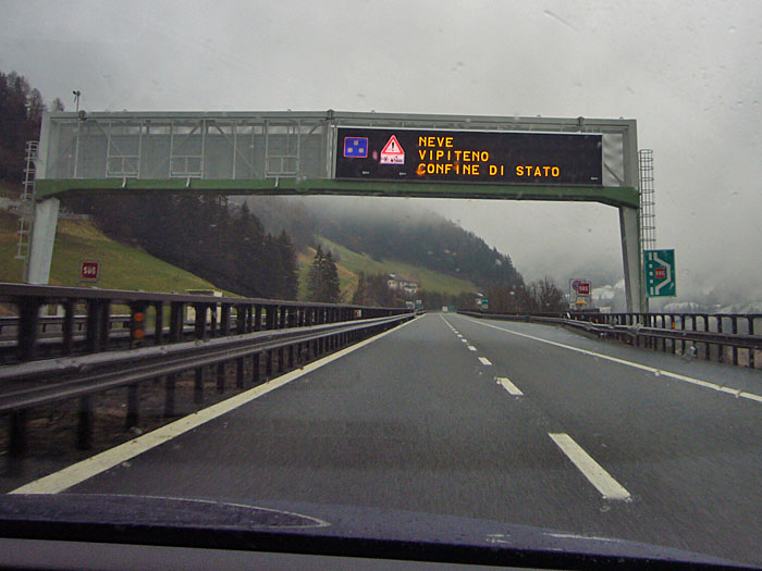 Überraschung auf dem Heimweg, am Brenner soll es Schnee geben