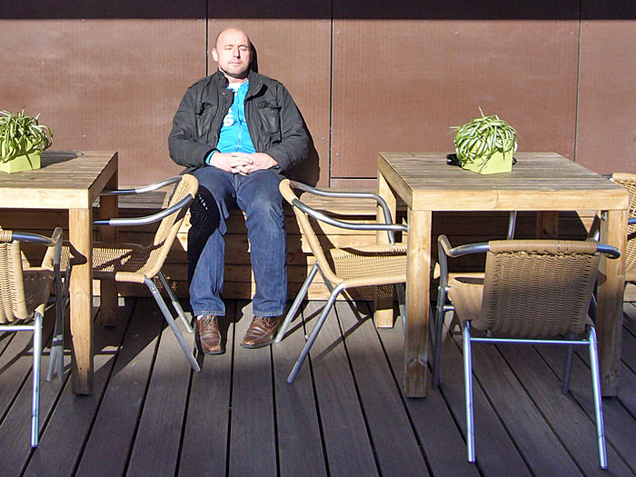 Reini beim Sonnenbaden in Kaltern