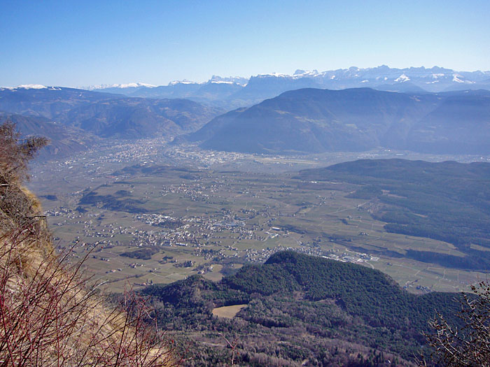 Blick vom Penegal &uuml;ber Bozen