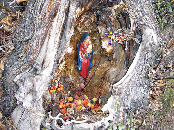 Manches "Astloch" ist &ouml;sterlich dekoriert