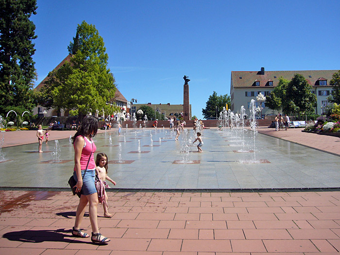 Abkühlung für die Kinder in Freudenstadt