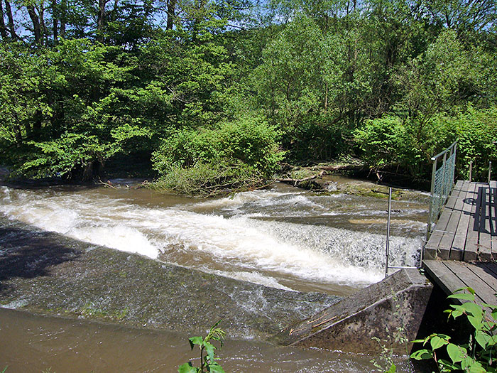 ... und an einem besch&auml;digten Wehr