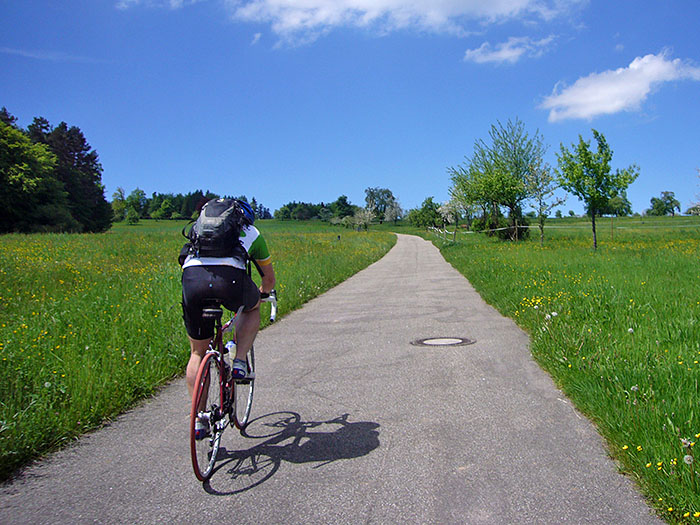 Reini findet immer wieder eine Steigung