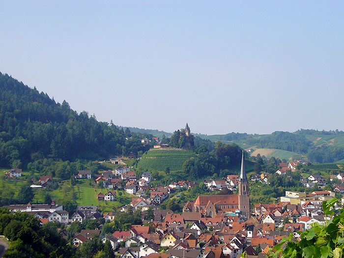 ... k&ouml;nnen wir auf Kappelrodeck hinab blicken