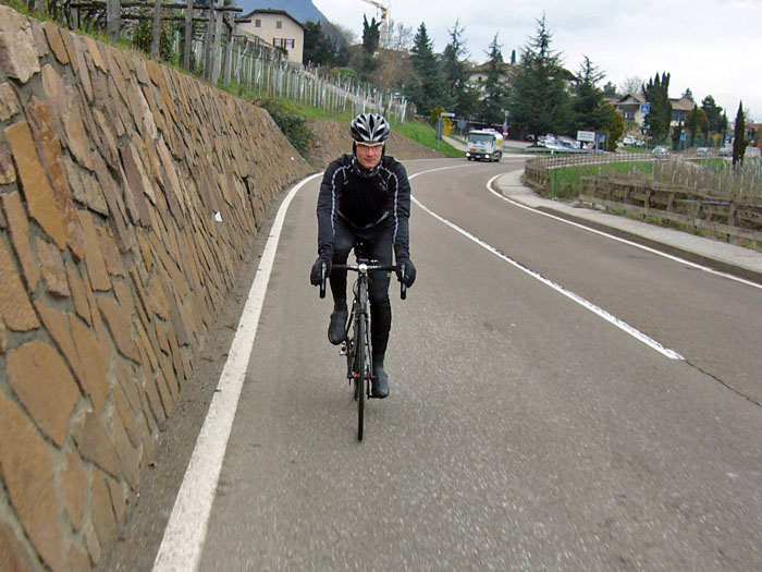 Abfahrt von Kaltern nach Tramin