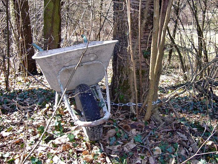 Reinis neues Stevens Bike, diesmal hat er es festgekettet ;-)