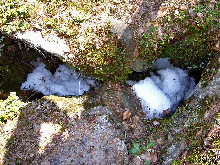 Schnee- und Eisreste ...