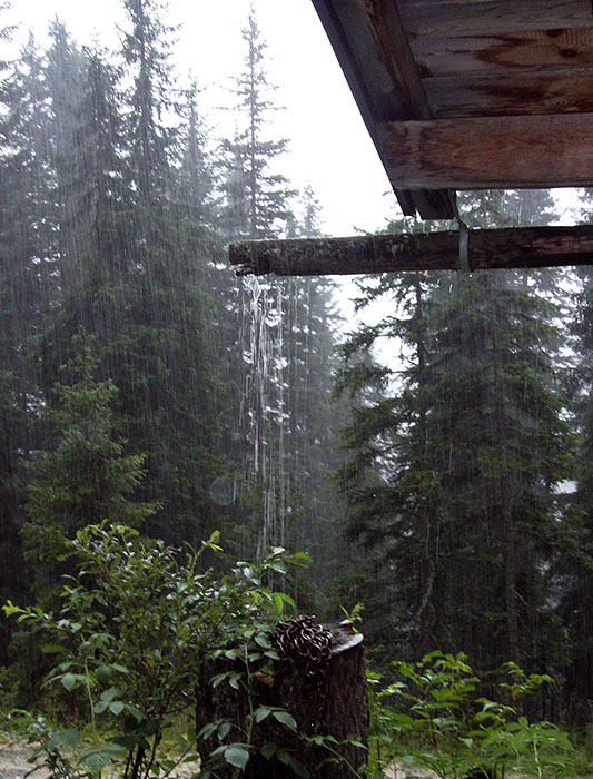 ... und der Wind treibt die Tropfen zu uns