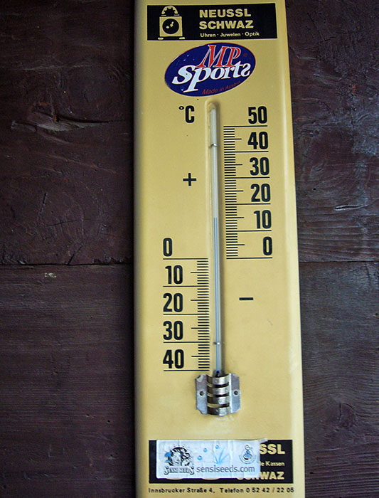 Die Temperatur ist auf 15&deg;C gesunken ...