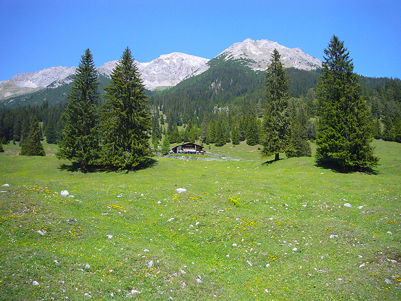 Die Tillfußalm lockt mit kühlen Getränken ...