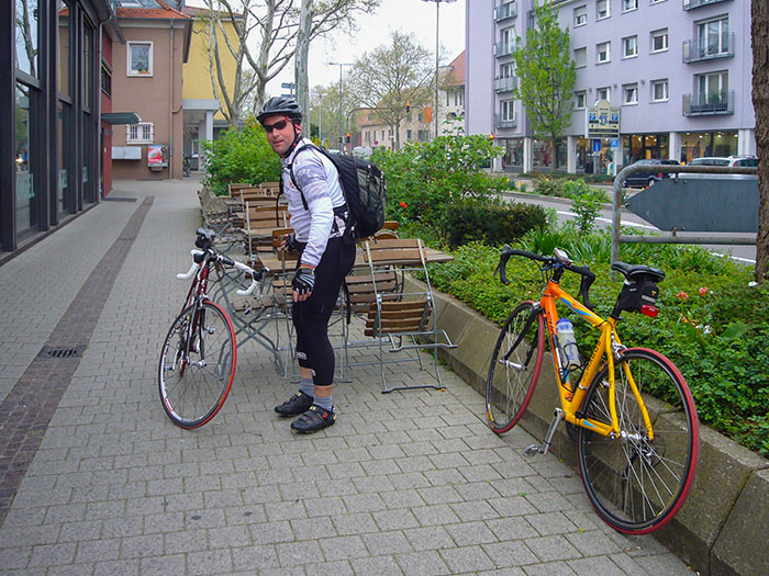 Reini und ich treffen uns in Ettlingen