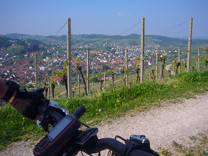 Ein letzter Blick auf Kappelrodeck, bevor die steilen Etappen anfangen