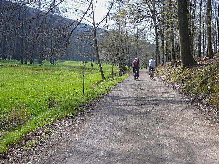 Kaum ist es etwas w&auml;rmer, ist auf dem Graf-Rhena-Weg wieder was los