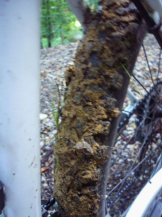 ... die Reifen hatten sich zugesetzt und rutschten durch