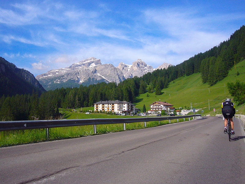 Fahrt zum Start nach Corvara