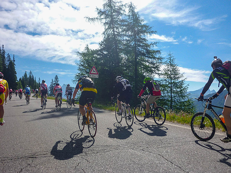 ... und vor uns, nur Radfahrer ;-)