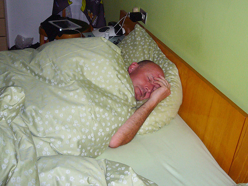 Noch schl&auml;ft Reini den Schlaf des Gerechten ...