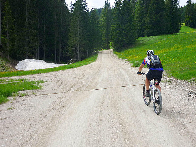 Immer weiter strampeln wir hinauf ...