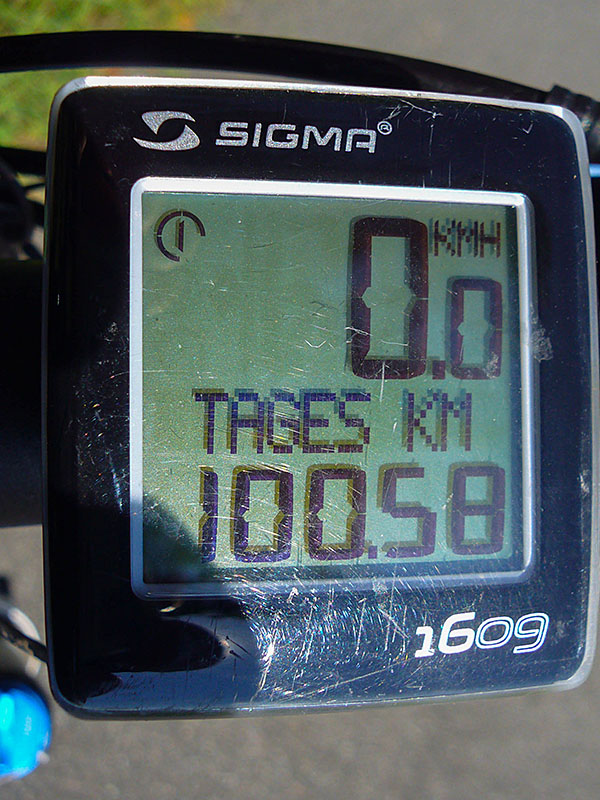 ... habe ich die ersten 100 Kilometer hinter mich gebracht ;-)