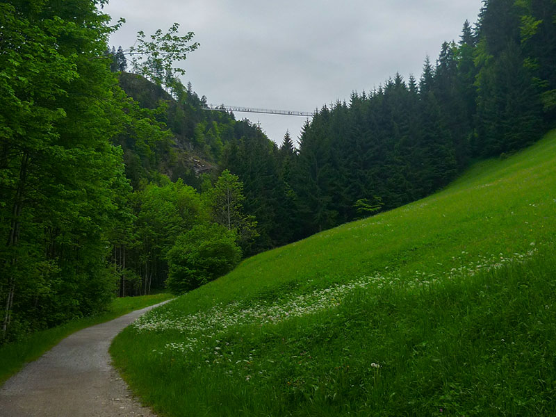 Die 179 Meter hohe Hängebrücke bei Ehrenberg, nix für Reini ;-)