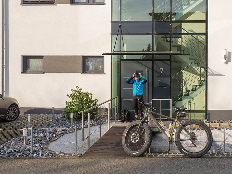 Samstags ist das Wetter wieder trocken, Aufbruch zur Tour in Horheim