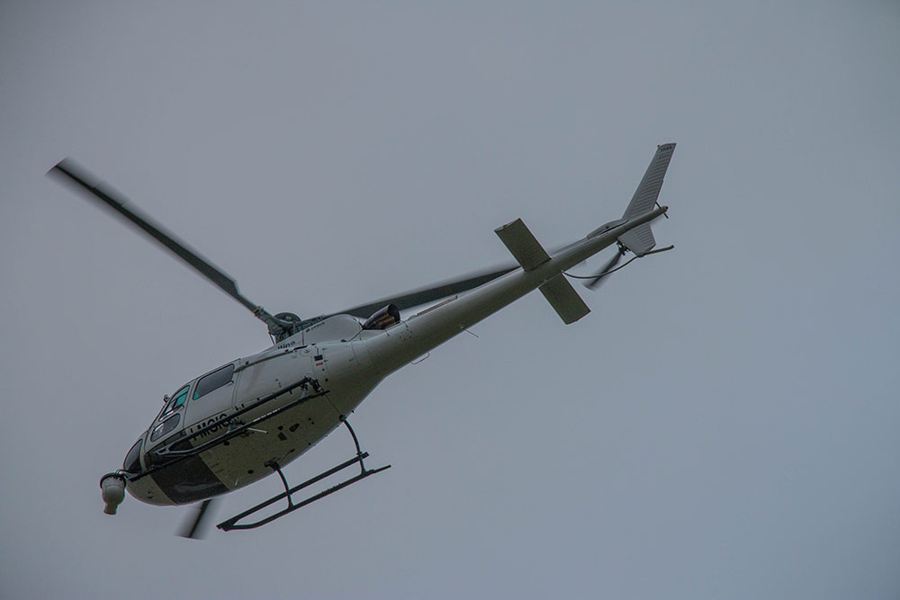 Einer der Hubschrauber