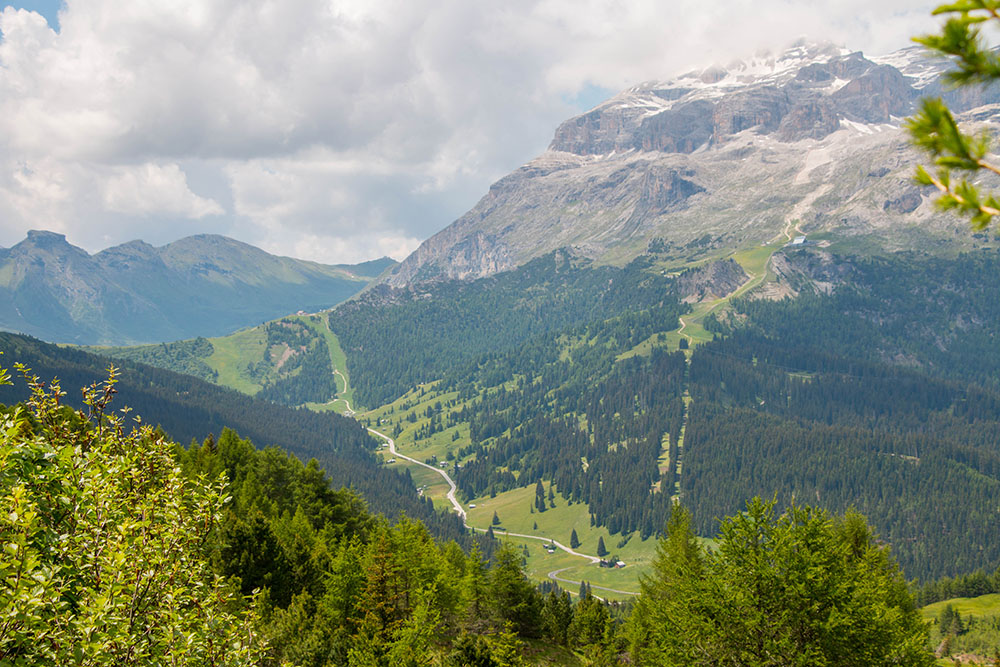 Straße zum Passo Campolongo