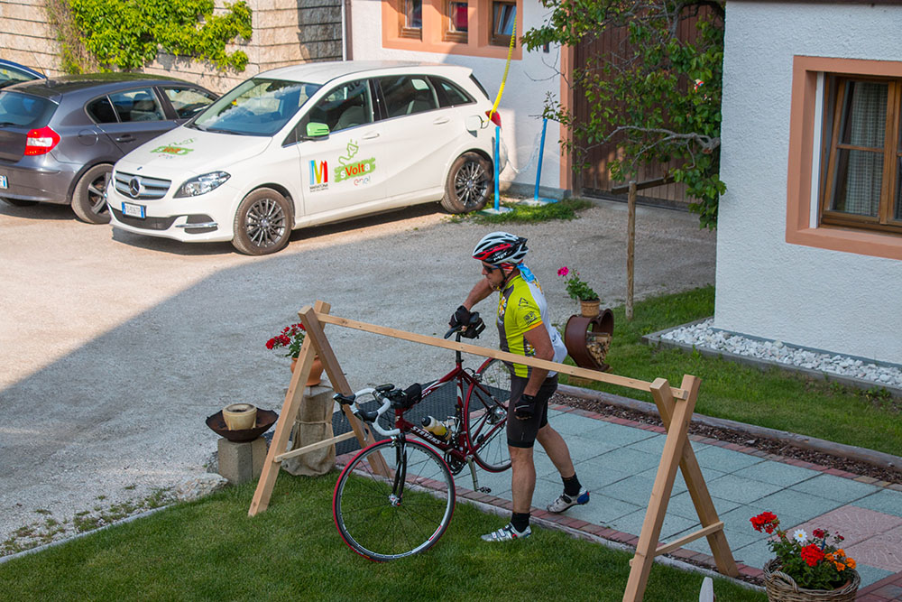 Vor dem Wandern dreht Reini eine kleine Trainingsrunde