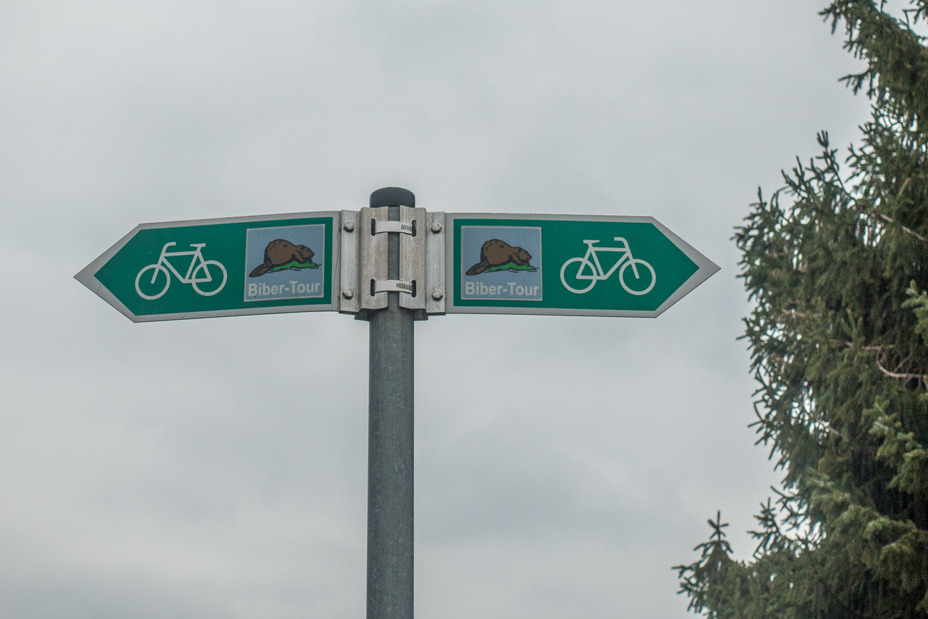 Zum Teil bin ich auf der Biber-Tour unterwegs 