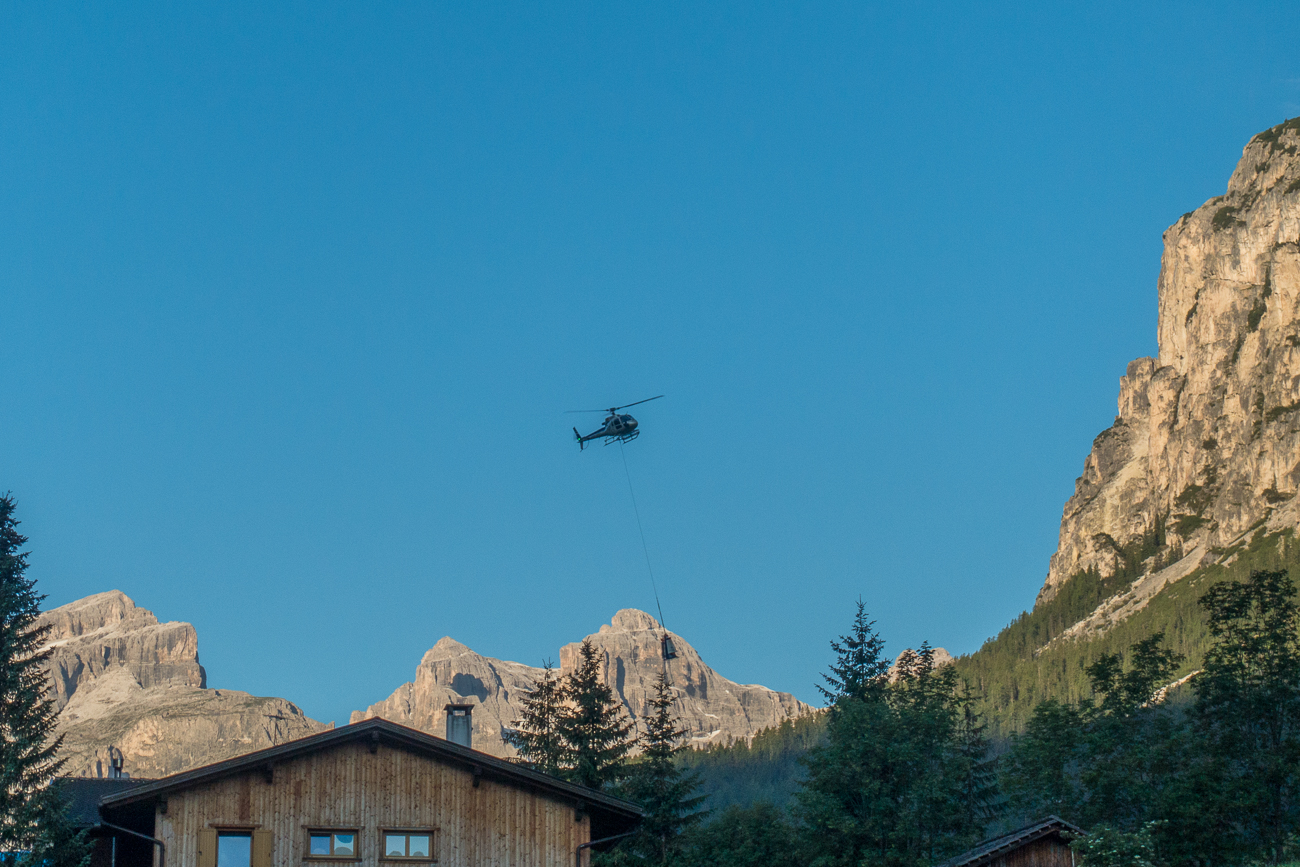 Der Starthubschrauber kommt