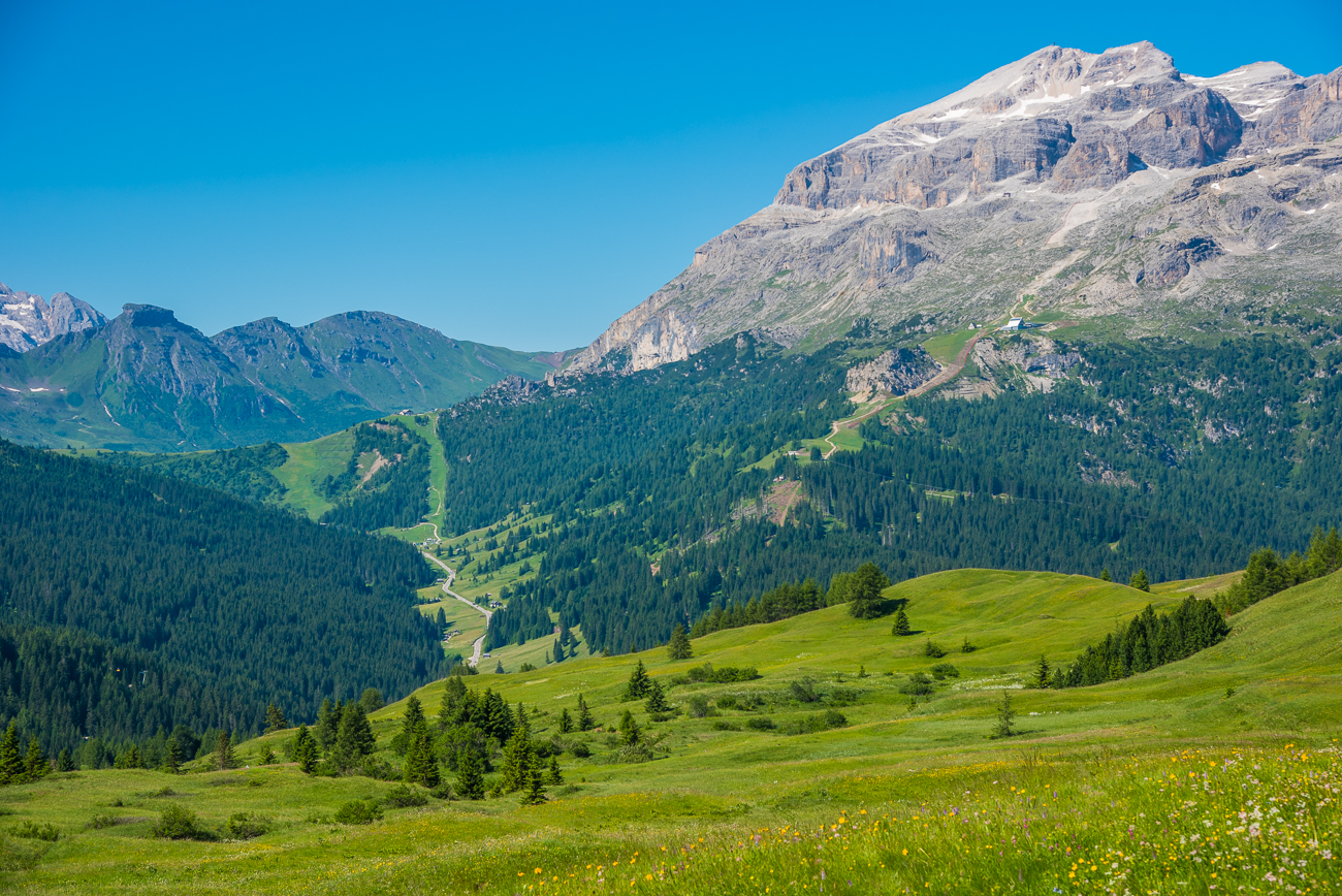 Blick Richtung Passo Campolongo