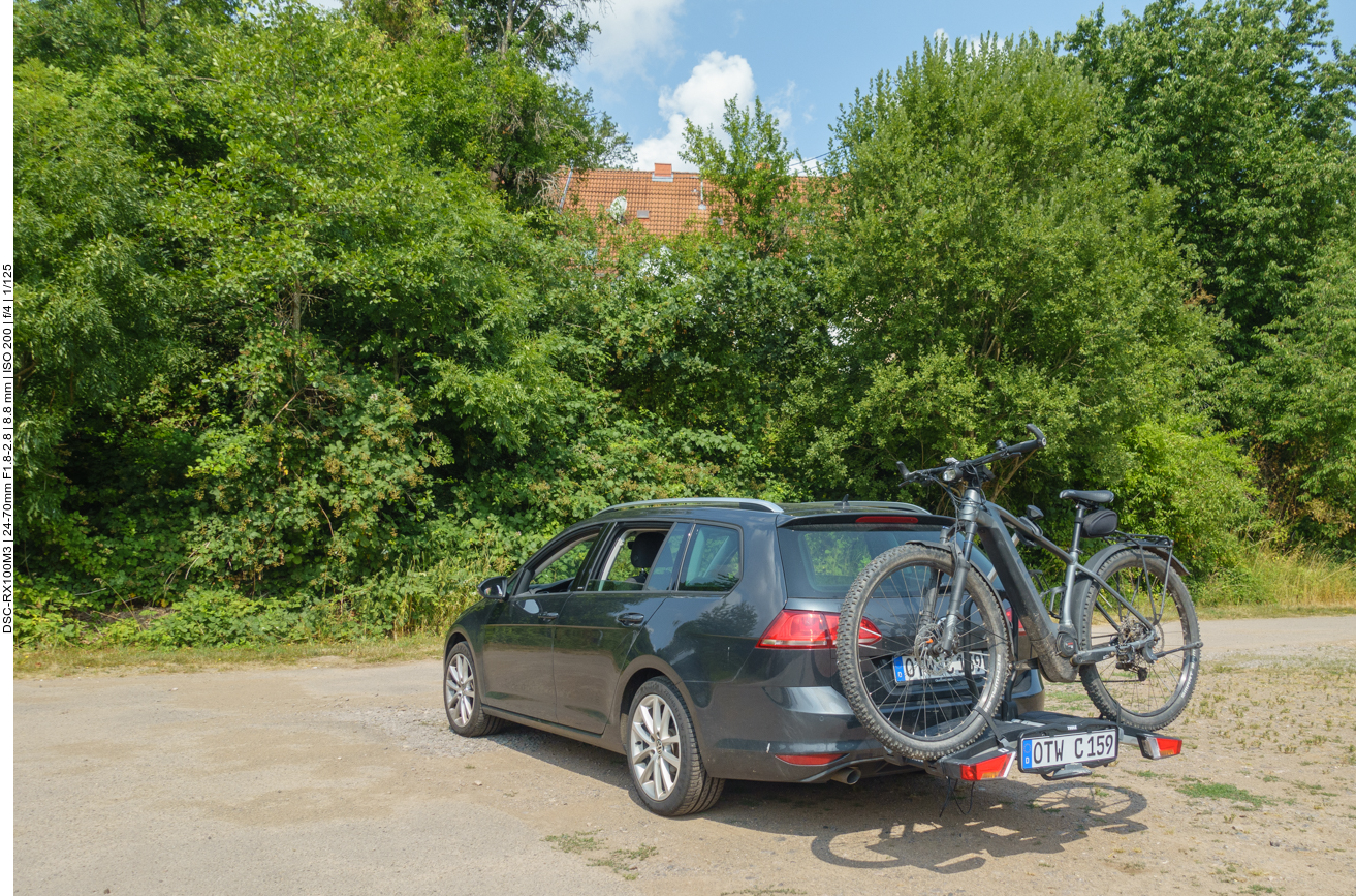 Und das Bike schon wieder aufgeladen 