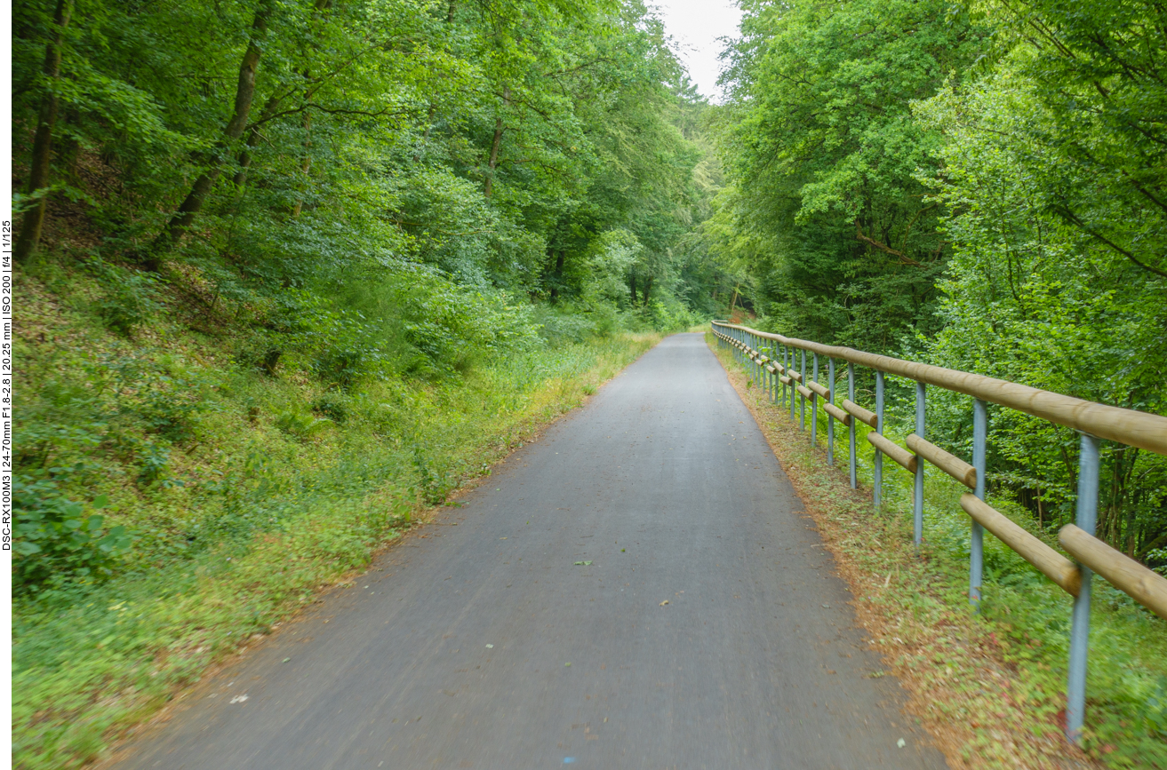 Der Radweg ist gut ausgebaut 