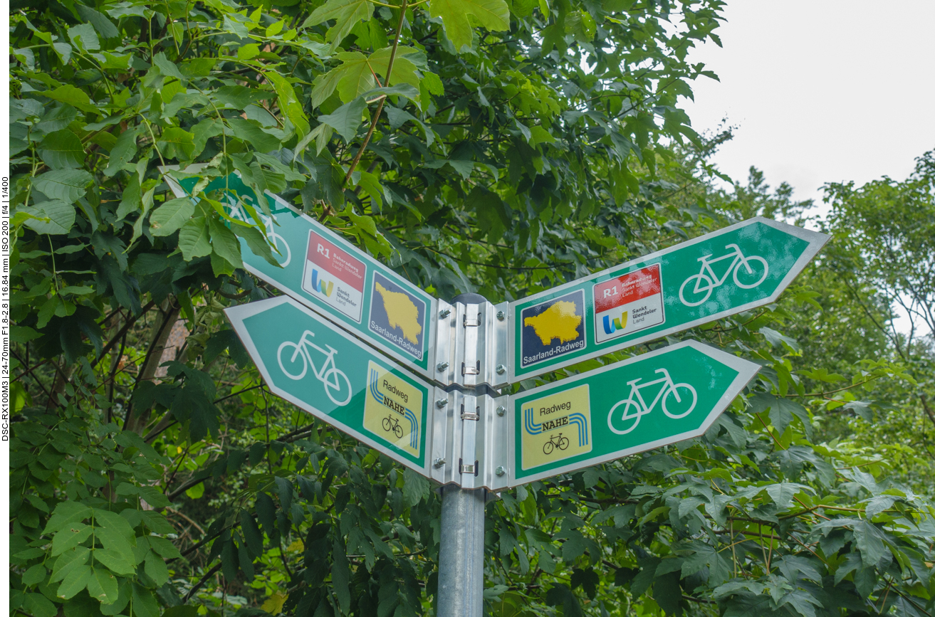 Der Radweg ist gut ausgeschildert 