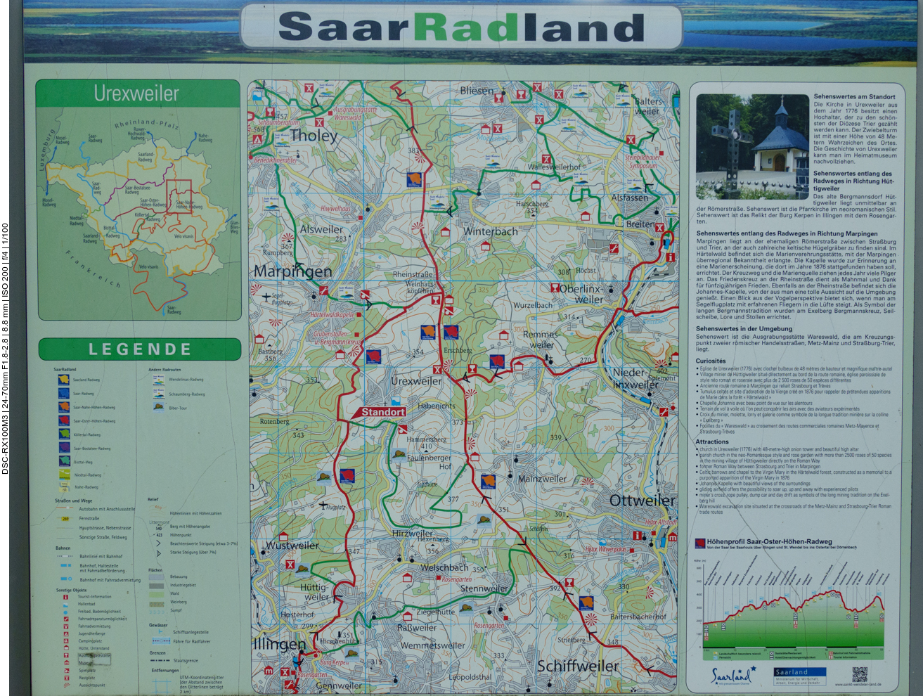 &Uuml;bersichtskarte Saar-Oster-H&ouml;hen-Radweg, den muss ich auch mal fahren 