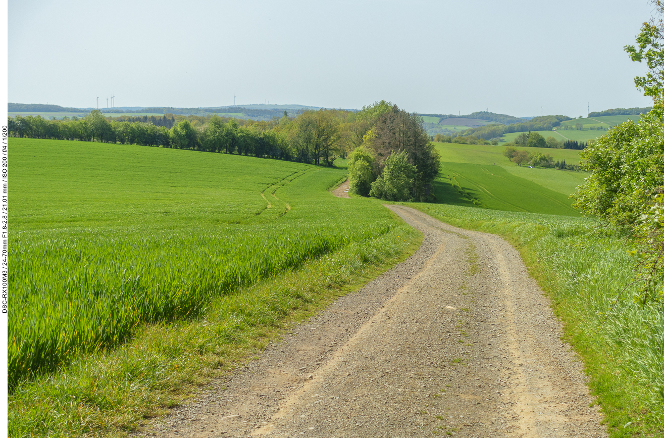 Schotterweg ins Tal