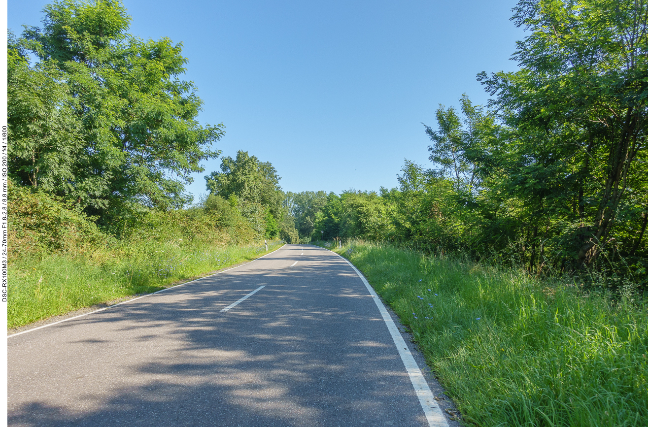 Zuerst ein Stückchen Landstraße ...