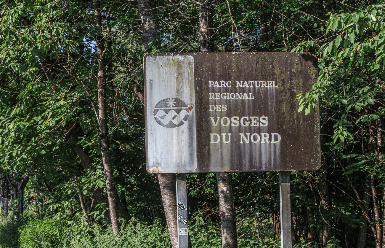 Hier &uuml;berfahre ich die Grenze nach Frankreich