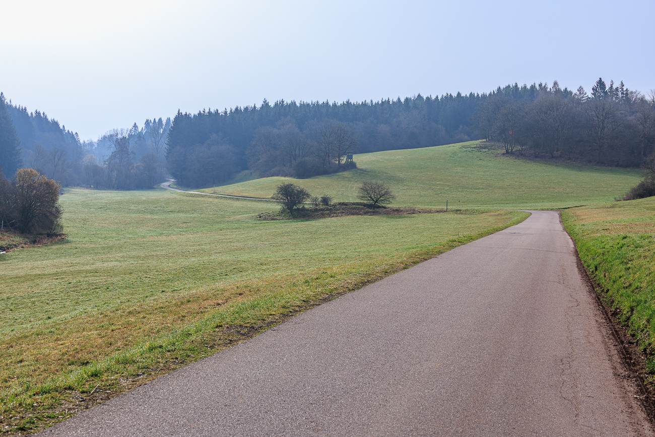 Einsame Strecke zwischen Asweiler und Reitscheid