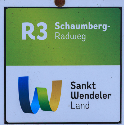 Kennzeichnung des Schaumberg-Radwegs R3